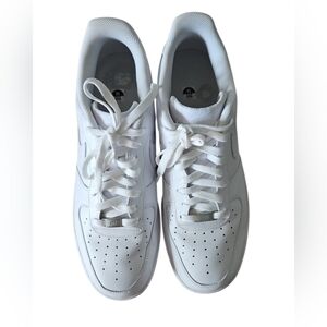 Nike Air Force 1 Low White Leather Sneakers Mens Size 14 Clean